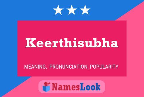 Keerthisubha Name Poster