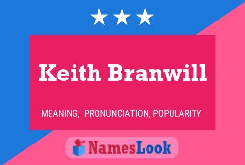 Keith Branwill Name Poster