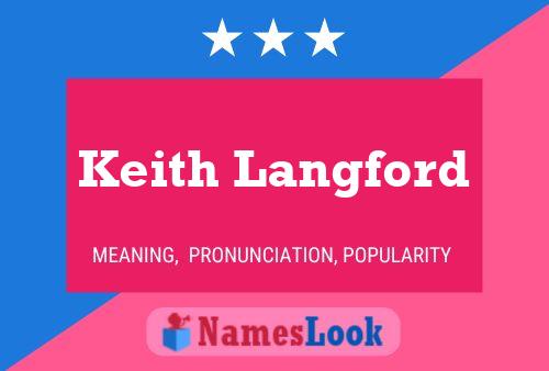 Keith Langford Name Poster