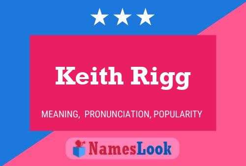 Keith Rigg Name Poster