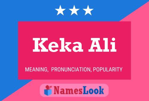 Keka Ali Name Poster