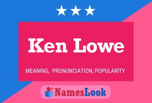 Ken Lowe Name Poster