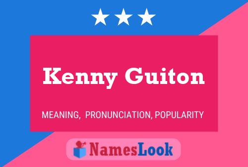 Kenny Guiton Name Poster