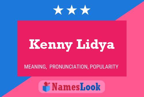 Kenny Lidya Name Poster