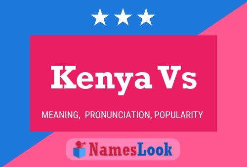 Kenya Vs Name Poster