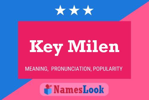 Key Milen Name Poster