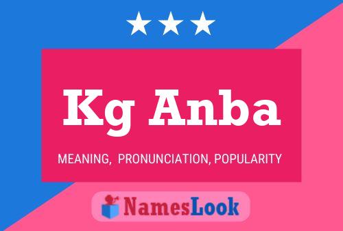 Kg Anba Name Poster