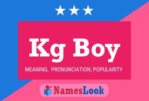 Kg Boy Name Poster