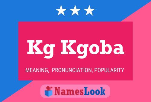 Kg Kgoba Name Poster