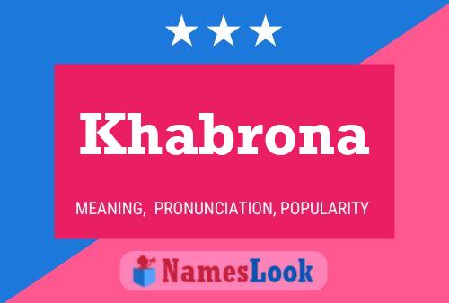 Khabrona Name Poster