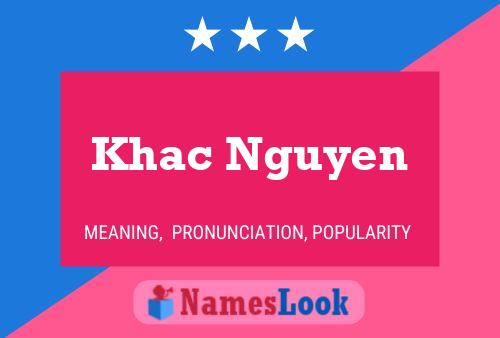 Khac Nguyen Name Poster