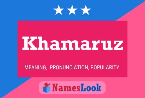 Khamaruz Name Poster