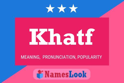 Khatf Name Poster