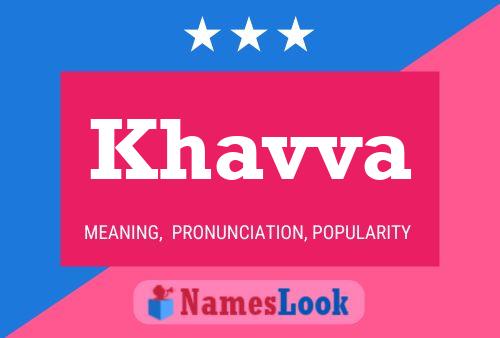 Khavva Name Poster