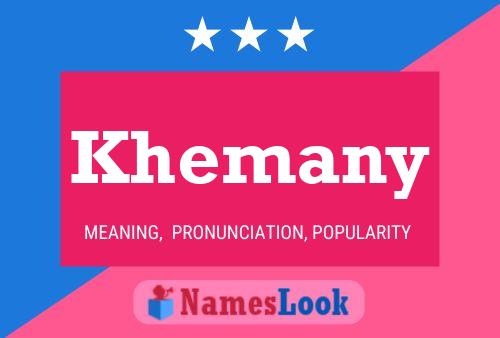 Khemany Name Poster