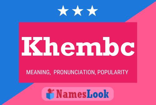 Khembc Name Poster