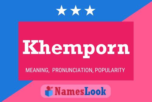 Khemporn Name Poster