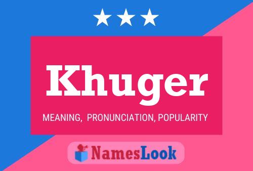 Khuger Name Poster