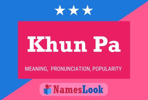 Khun Pa Name Poster