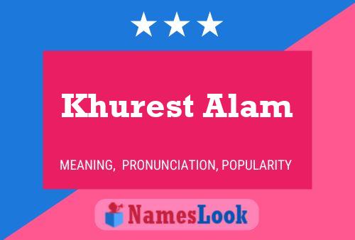 Khurest Alam Name Poster