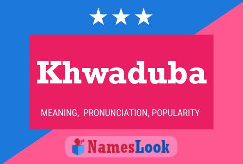 Khwaduba Name Poster