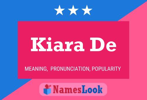 Kiara De Name Poster