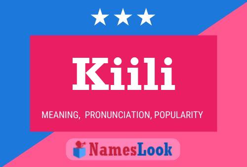 Kiili Name Poster