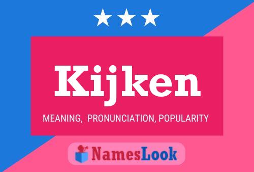 Kijken Name Poster