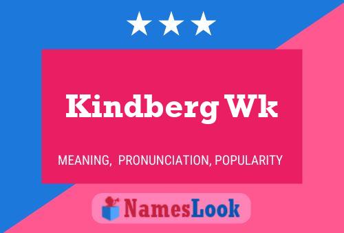 Kindberg Wk Name Poster