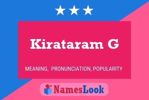 Kirataram G Name Poster