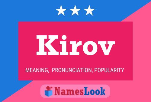 Kirov Name Poster