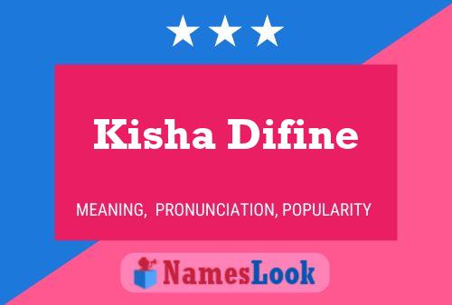 Kisha Difine Name Poster