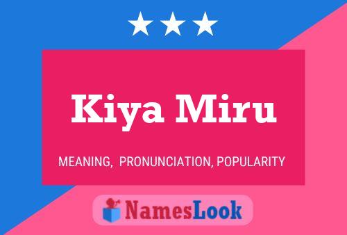 Kiya Miru Name Poster