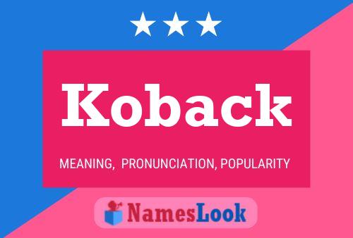 Koback Name Poster