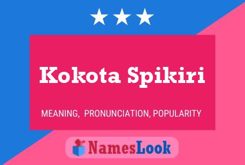 Kokota Spikiri Name Poster