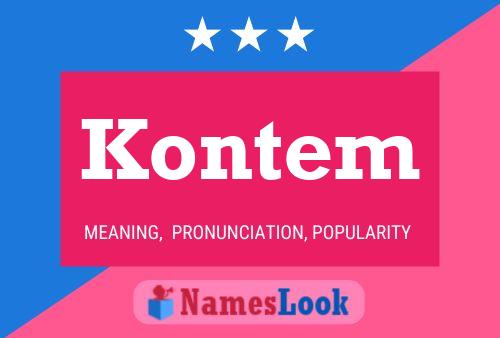 Kontem Name Poster