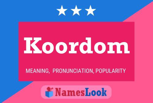 Koordom Name Poster