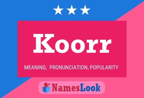 Koorr Name Poster