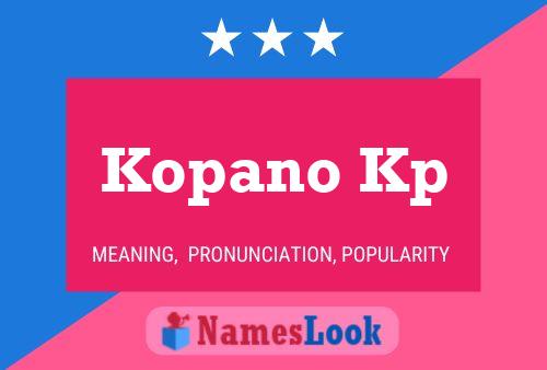 Kopano Kp Name Poster