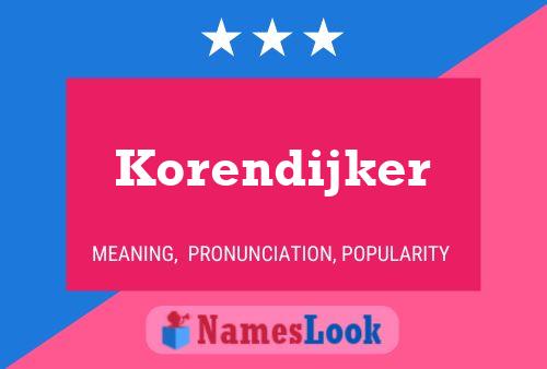 Korendijker Name Poster