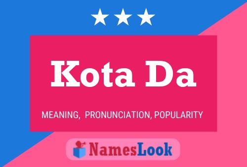 Kota Da Name Poster