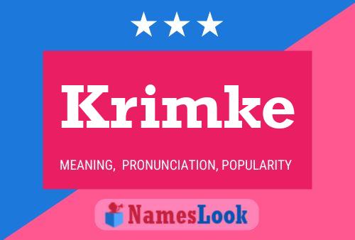 Krimke Name Poster