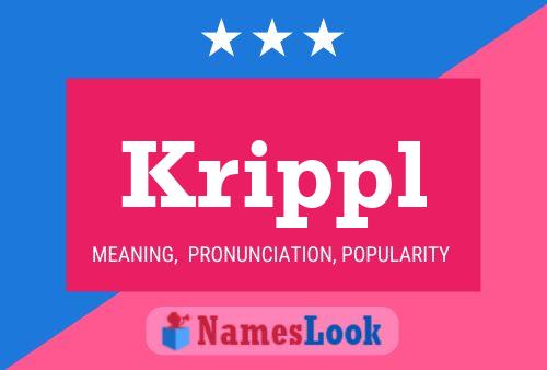 Krippl Name Poster