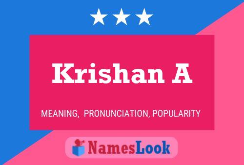 Krishan A Name Poster