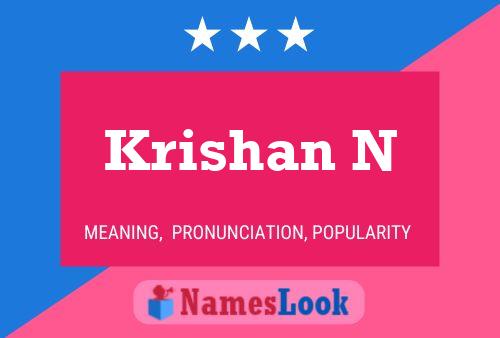 Krishan N Name Poster