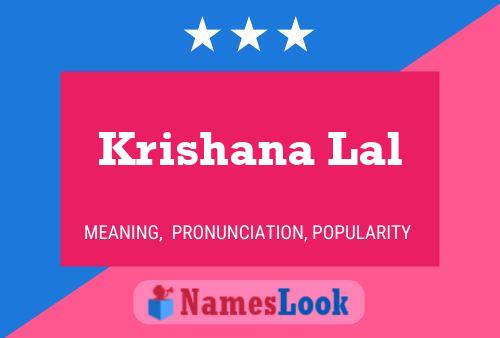 Krishana Lal Name Poster