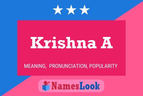 Krishna A Name Poster