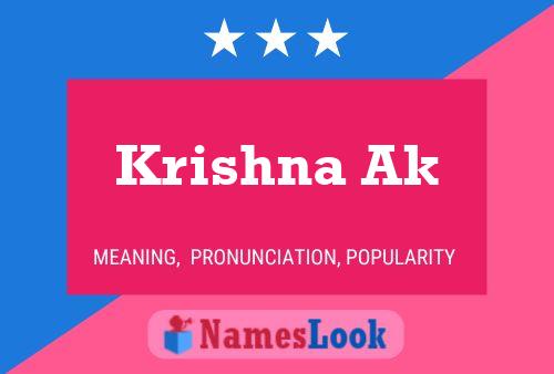 Krishna Ak Name Poster