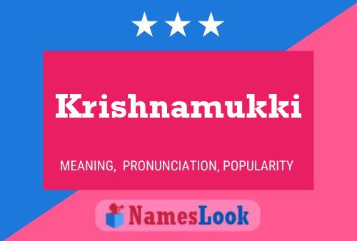 Krishnamukki Name Poster