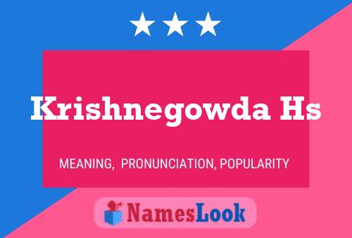 Krishnegowda Hs Name Poster